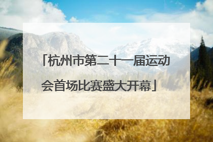 杭州市第二十一届运动会首场比赛盛大开幕