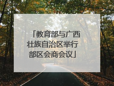 教育部与广西壮族自治区举行部区会商会议