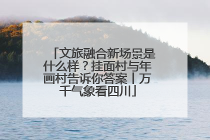 文旅融合新场景是什么样？挂面村与年画村告诉你答案丨万千气象看四川