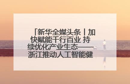 新华全媒头条丨加快赋能千行百业 持续优化产业生态——浙江推动人工智能健康有序发展观察