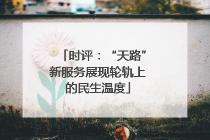 时评：“天路”新服务展现轮轨上的民生温度