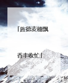 旌德麦穗飘香丰收忙