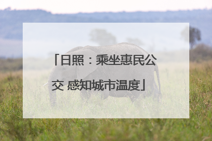 日照：乘坐惠民公交 感知城市温度