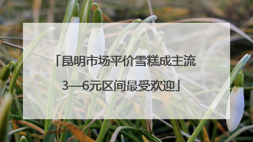 昆明市场平价雪糕成主流 3—6元区间最受欢迎