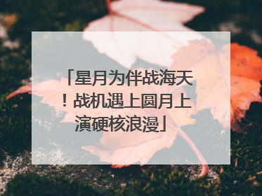 星月为伴战海天！战机遇上圆月上演硬核浪漫
