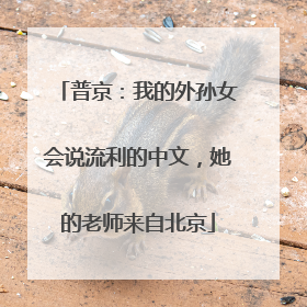 普京：我的外孙女会说流利的中文，她的老师来自北京