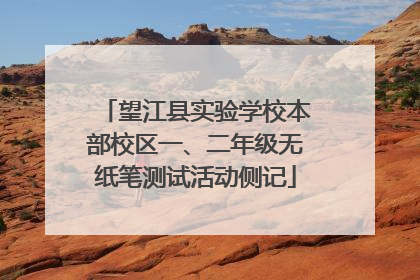 望江县实验学校本部校区一、二年级无纸笔测试活动侧记