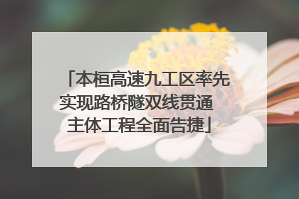 本桓高速九工区率先实现路桥隧双线贯通 主体工程全面告捷