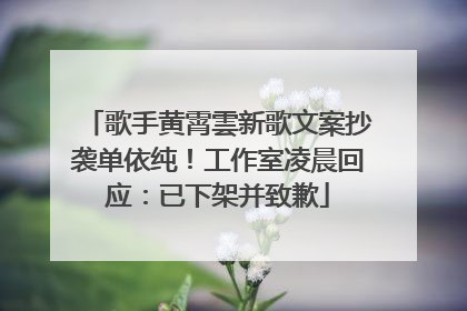 歌手黄霄雲新歌文案抄袭单依纯！工作室凌晨回应：已下架并致歉