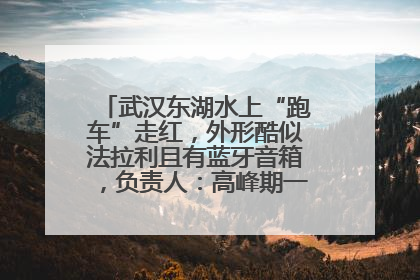 武汉东湖水上“跑车”走红，外形酷似法拉利且有蓝牙音箱，负责人：高峰期一两百人排队