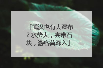 武汉也有大瀑布？水势大，夹带石块，游客莫深入