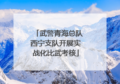 武警青海总队西宁支队开展实战化比武考核