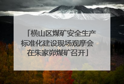 横山区煤矿安全生产标准化建设现场观摩会在朱家峁煤矿召开