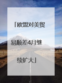 欧盟对美贸易顺差4月继续扩大