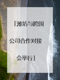 潍坊与跨国公司合作对接会举行