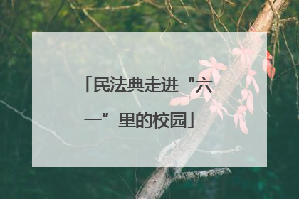民法典走进“六一”里的校园
