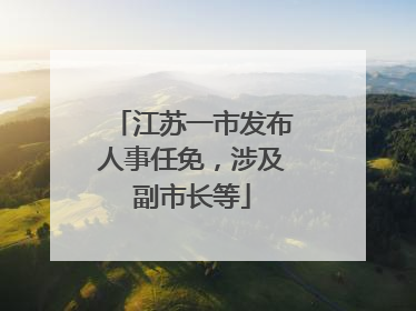 江苏一市发布人事任免，涉及副市长等