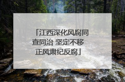 江西深化风腐同查同治 坚定不移正风肃纪反腐