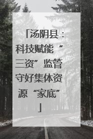 汤阴县：科技赋能“三资”监管守好集体资源“家底”