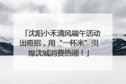 沈阳小禾清风端午活动出奇招，用“一杯米”引爆沈城消费热潮！