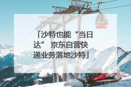 沙特也能“当日达” 京东自营快递业务落地沙特