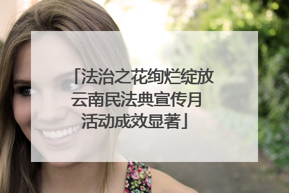法治之花绚烂绽放 云南民法典宣传月活动成效显著
