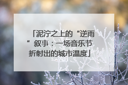泥泞之上的“逆雨”叙事：一场音乐节折射出的城市温度