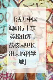 活力中国调研行丨东莞松山湖：荔枝园里长出来的科学城