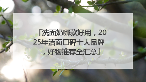 洗面奶哪款好用，2025年洁面口碑十大品牌，好物推荐全汇总