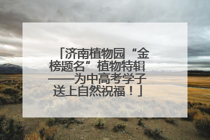 济南植物园“金榜题名”植物特辑——为中高考学子送上自然祝福！