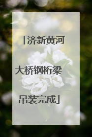 济新黄河大桥钢桁梁吊装完成