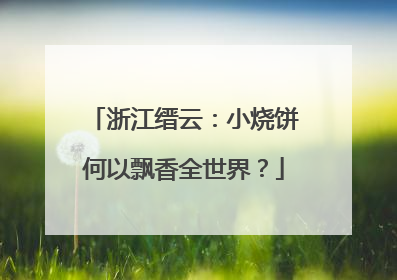浙江缙云：小烧饼何以飘香全世界？
