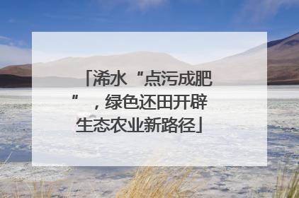 浠水“点污成肥”，绿色还田开辟生态农业新路径