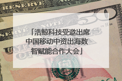 浩鲸科技受邀出席中国移动中资出海数智赋能合作大会