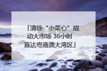 清徐“小菜心”撬动大市场 36小时直达粤港澳大湾区