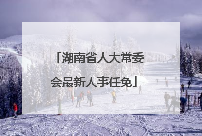 湖南省人大常委会最新人事任免