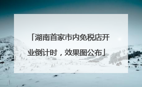 湖南首家市内免税店开业倒计时，效果图公布