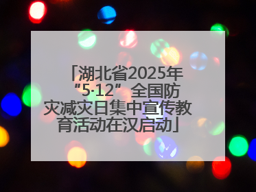 湖北省2025年“5·12”全国防灾减灾日集中宣传教育活动在汉启动