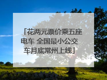 花两元票价乘五座电车 全国最小公交车月底常州上线