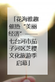 花海雅趣催热“美丽经济”——七台河市茄子河区芝樱文化旅游季启幕