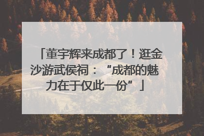 董宇辉来成都了！逛金沙游武侯祠：“成都的魅力在于仅此一份”