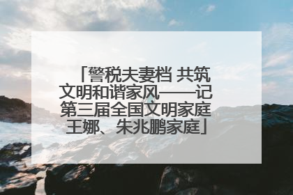 警税夫妻档 共筑文明和谐家风——记第三届全国文明家庭王娜、朱兆鹏家庭