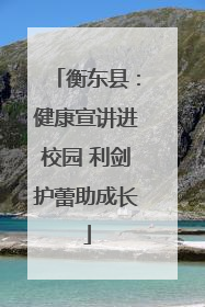 衡东县：健康宣讲进校园 利剑护蕾助成长