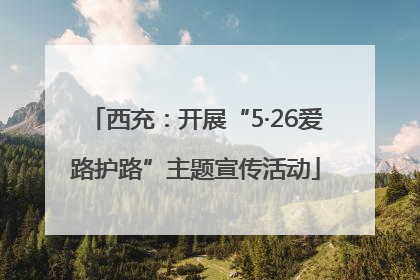 西充：开展“5·26爱路护路”主题宣传活动