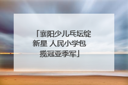 襄阳少儿乓坛绽新星 人民小学包揽冠亚季军