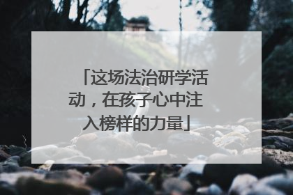这场法治研学活动，在孩子心中注入榜样的力量