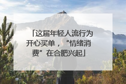 这届年轻人流行为开心买单，“情绪消费”在合肥兴起