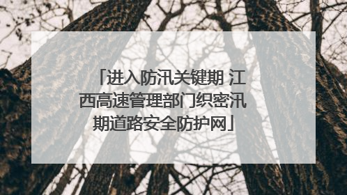进入防汛关键期 江西高速管理部门织密汛期道路安全防护网
