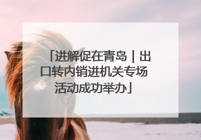 进解促在青岛｜出口转内销进机关专场活动成功举办