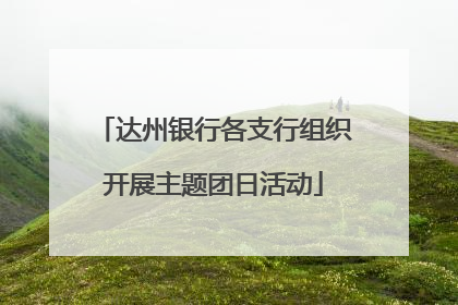 达州银行各支行组织开展主题团日活动